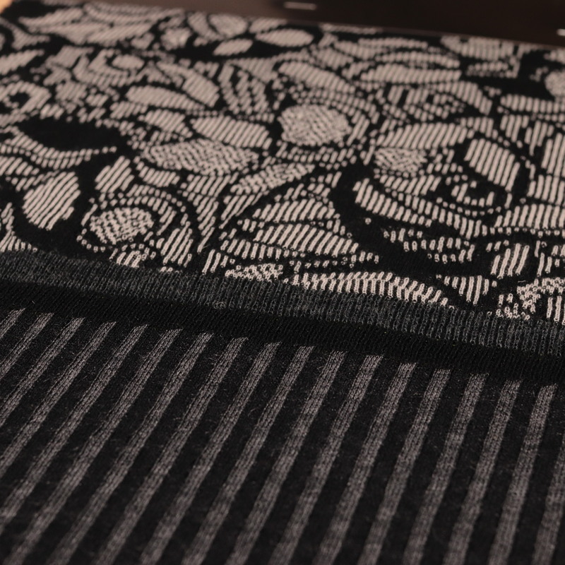 Wool Cotton Big Knit Jacquard