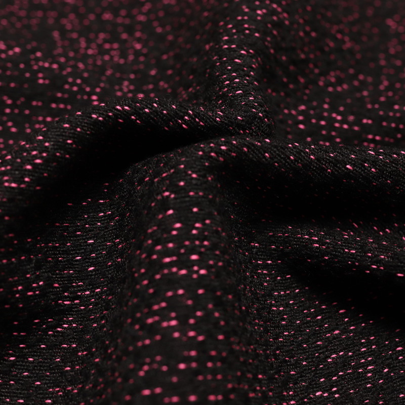 Wool Cotton　Red　Metal　Tweed